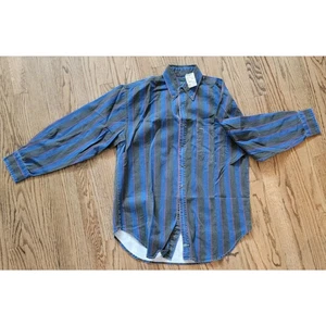 VTG American Eagle Outfitters 70s 80s Single Stitch Button Up Blue SZ Mens M NWT - Picture 1 of 8