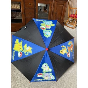 Nintendo Pokemon kids umbrella - multiple characters - blue - black - red - Picture 1 of 11