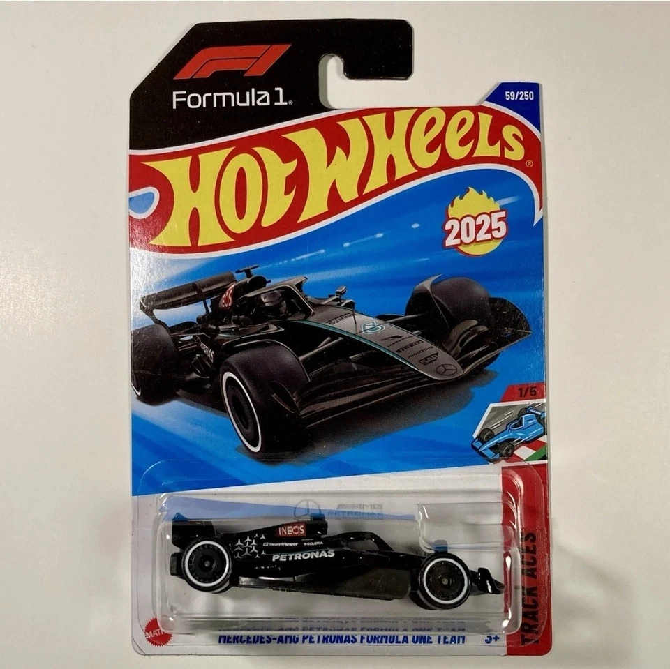 Coche de F1 #59 Hot Wheels Mercedes-AMG Petronas Formula One Team 2025 Foto 1 de 1