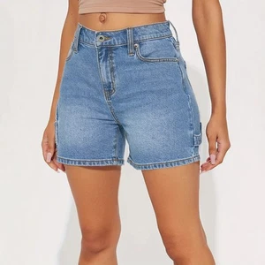 Design workwear style women's denim shorts loose casual spicy girl - Picture 1 of 13