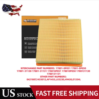 Elemento limpiador de filtro de aire del motor para Toyota Sienna Camry Avalon Highlander EE. UU. Foto 1 de 4