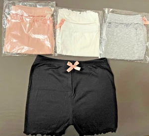 4 PACK Girl's (Age 4-5) STRETCH SHORTS - Playground/ Under Dress/ Gym - NEW! - Picture 1 of 4