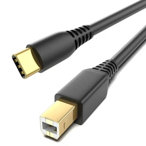 Kabel drukarki ULIFTUS USB-B na USB-C 3FT, pozłacane USB 3,3 stopy, czarny - Zdjęcie 1 z 6