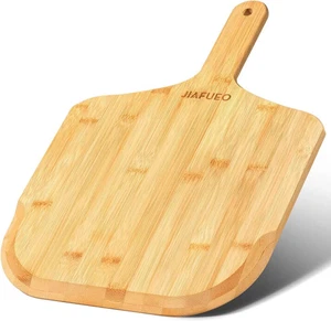 Jiafueo Pizzaschaufel 12 mittelgroß (17,5 Zoll L × 12 Zoll B × 0,47 Zoll T), bräunlichgelb - Bild 1 von 2