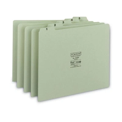 Smead 50369 8.5" x 11" 100% Recycled Daily Top Tab File Guide Set (31/ST) New - Image 1 of 4