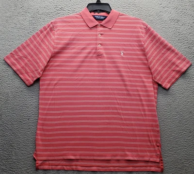 Polo Ralph Lauren Golf Polo Shirt Mens Large Multi Striped Performance High Low - Image 1 of 4