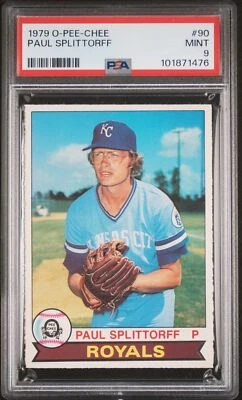 1979 O-PEE-CHEE #90 PAUL SPLITTORFF PSA 9 - Image 1 of 2