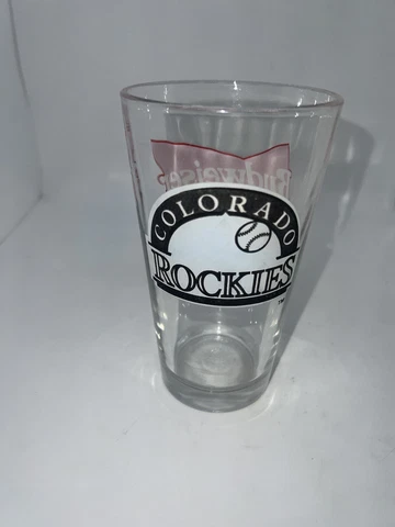 Budweiser MLB Colorado Rockies Team Logo Pint Glass C2F Cover