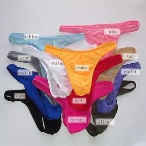 K406 Sexy seidiger Tanga für Herren weich glatt gestrickt frecher Rücken - Bild 1 von 13