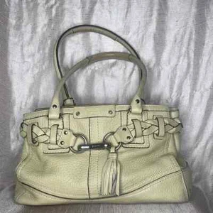 Borsa a tracolla Coach donna crema tortora cerniera autentica in ottime condizioni borsa in pelle crema - Foto 1 di 8
