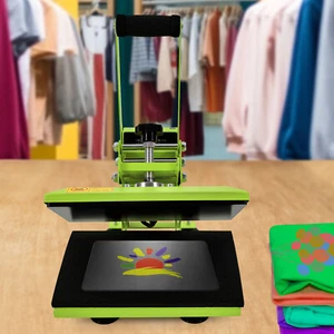 11,8*9 Zoll Hitze Presse Maschine für DIY T-Shirts, T-Shirt Presse Maschine Grün�� - Bild 1 von 21