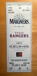 Ken Griffey Jr Career Home Run #152 / Seattle Mariners 1994 Full Ticket - Bild 1 von 2