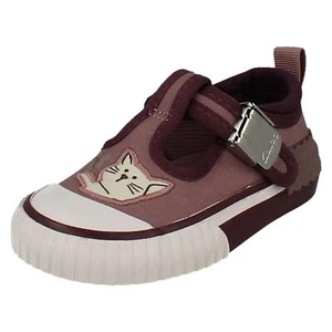 Girls Clarks Canvas T-Bar Foxing Pet T - Picture 1 of 10