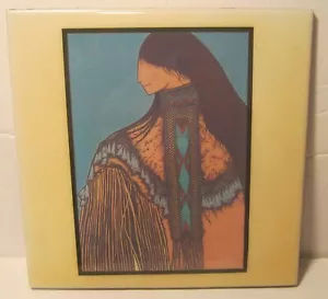 A.R.T. Azulejo artístico Co. Albuquerque casi nuevo Amado Pena MUJER APACHE #455 ¡¡EXCELENTE!!! - Imagen 1 de 5