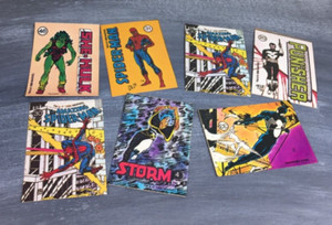 Vintage 1986 Comic Images Marvel Universe Sticker Lot Spiderman Storm + Rare!
