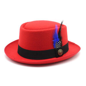 Men's and Women's Woolen Hat Top Hat Gentlemen's Hat Fedora Hat Fashion Hat