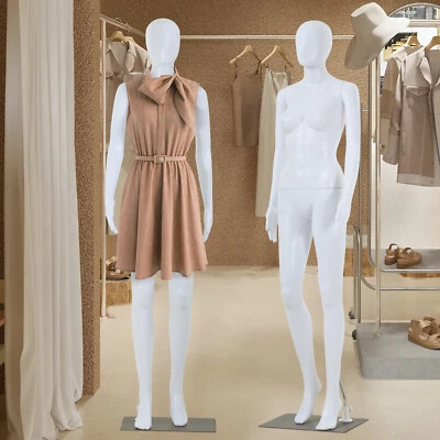 PIKAQTOP 69" Mannequin Female Metal Base Detachable Realistic Full Body Dress Form White