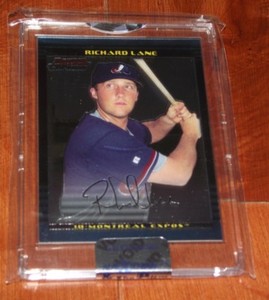 2002 Bowman Chrome Uncirculated #182 Richard Lane Montreal Expos RC *A3