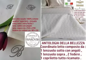 BLUMARINE completo lenzuola + copriletto ricamato SWAROVSKI 1° LETTO - Bild 1 von 15
