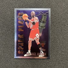 1995-96 Topps MICHAEL JORDAN #SP2 Spark Plugs INSERT - CHICAGO BULLS NBA CARD