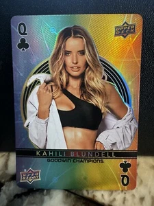 2022 Upper Deck Goodwin Champions - Playing Cards #QUEEN-CLUBS Kahili Blundell - Bild 1 von 2