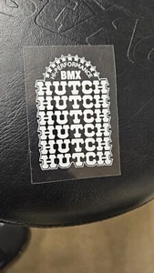 Vintage Hutch Headbage BMX Decal White GT Redline Haro Skyway Mongoose Race Inc - Picture 1 of 4