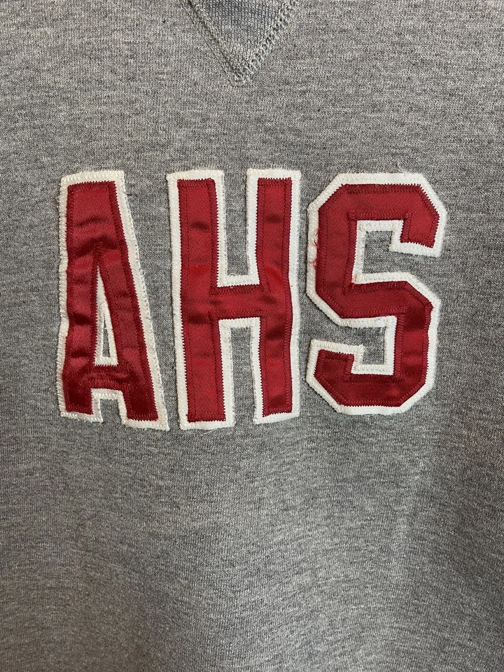 Vintage American Heritage School College Sweatshirt Adult Large Gray - Image 1 of 4