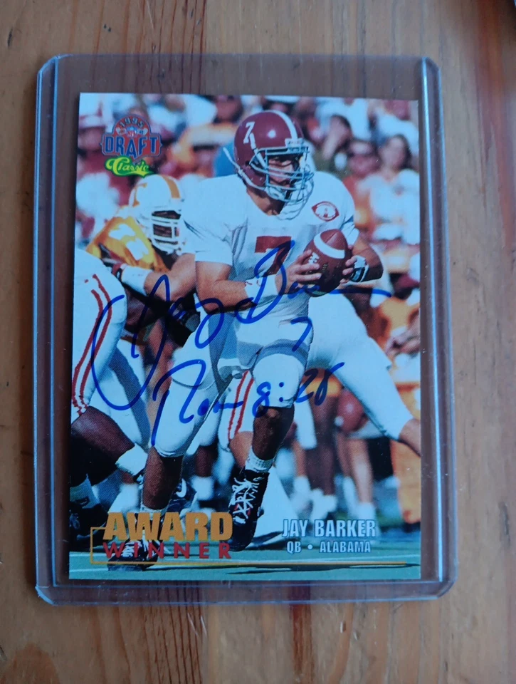 1995 Classic Draft - JAY BARKER - Hand Signed Autograph Card - ALABAMA ROLL TIDE - Image 1 of 1