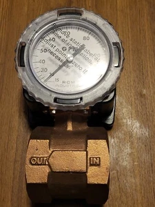 RCM INDUSTRIES Water Flow Meter gauge 2-71-L-100 180 psig 212F Max Temp  - Picture 1 of 8