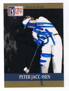 Peter Jacobsen in-person signed autograph 1990 Pro Set Golf Trading Card #19 COA - Picture 1 of 2
