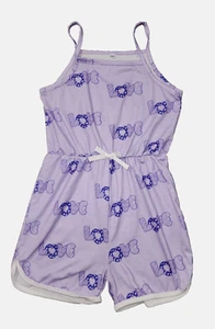 Shein Girls Purple "Love" Romper Size 130 US8 - Picture 1 of 5