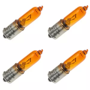 BAY9S 21W Amber Turn Signal Blinker Single Filament 4x Light Bulb Globe - Bild 1 von 3