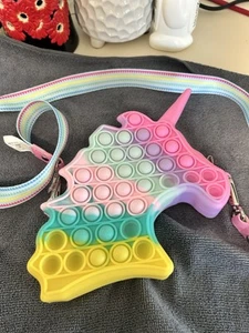 New Unicorn Pop-It Purse Pastel Rainbow Color - Picture 1 of 2