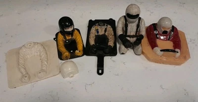VINTAGE TAMIYA USED RC Buggy Drivers Lot Figures Plastic Race Car Parts  - Image 1 of 4