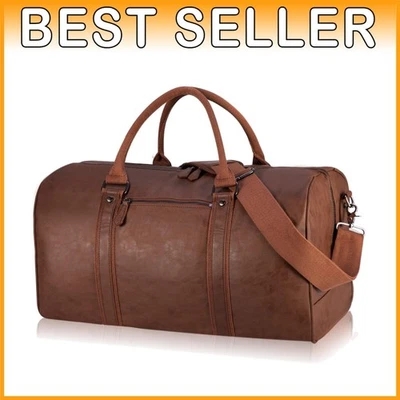 Негабаритная кожаная спортивная сумка для выходных - Изображение 1 из 4