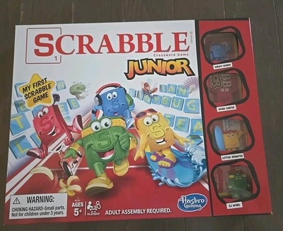 Scrabble Junior Word Board Game Grows With Your Child! Hasbro  - Image 1 of 2