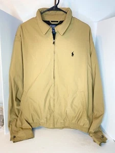 Chaqueta Polo Ralph Lauren Para Hombre XL Beige Harrington Forrada a Cuadros Bombardero Bi-Swing - Imagen 1 de 13