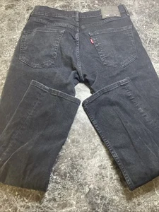 Jeans denim LEVIS 505 (uomo 32x30) nero lavato invecchiato (etichetta rossa/vintage} - Foto 1 di 10