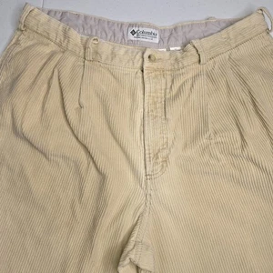 COLUMBIA Vintage Men's Tan Corduroy Chino Pants 36W -1247 - Picture 1 of 7