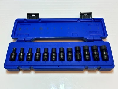 Cornwell Blue Power CBPIU1M 12-Piece 1/4" Dr. Metric Universal Socket Set 5-15mm - Image 1 of 4