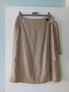 M&S Collection Wrap skirt Size 12 Beige /stone colour Linen blend Pockets - Picture 1 of 3