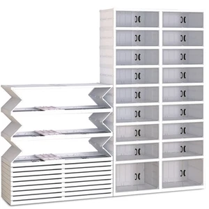 Faltbares Schuhregal große Schuhaufbewahrung mit magnetischer klarer Tür - Bild 1 von 13