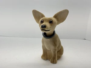 Vintage Flocked Chihuahua Dog Figure Bobble Head Nodder 5 Inch - Picture 1 of 8
