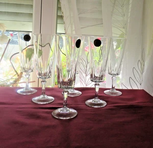 6 flutes a champagne en cristal d arques modèle Versailles - Picture 1 of 8