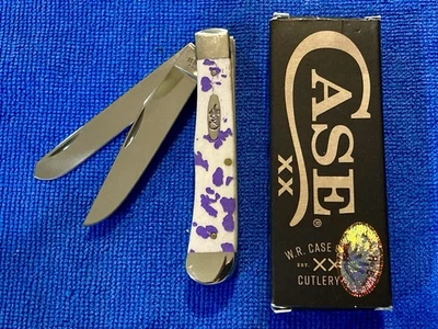 CUCHILLO TRAMPERO CASE XX CUTLERY CO EE. UU. RARO LE PÚRPURA ESTAMPADO VACA B0NE 6254 NUEVO EN CAJA SFO Foto 1 de 4