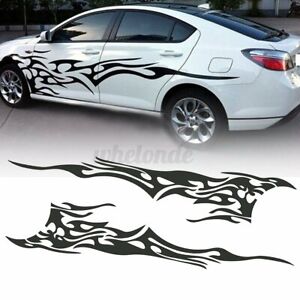 6.91x1.58ft Car Body Flame Decal Vinyl Graphics Side Stickers Waterproof US 