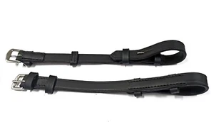 PIEZAS DE CUERO QUAITY BRIDA MEJILLAS 5/8" NEGRO O HABANA PONY MAZORCA COMPLETA - Imagen 1 de 6