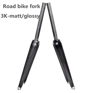 Full Carbon fiber Road Bike Fork 650C 1-1/8" Bicycle Forks 390g Quick release - Picture 1 of 8