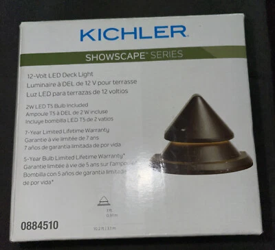 KICHLER 2-Watt Olde Bronze SHOWSCAPE Series Hardwired LED Step Light💡 #0884510 - Image 1 of 4