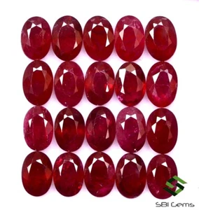 3.06 Cts Natural Ruby Oval Cut 6x4 mm Lot 05 Pcs Deep Red Shade Burma Loose Gems - Picture 1 of 6